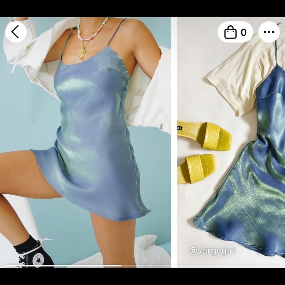 Verge girl 90’s muse bias cut mini dress